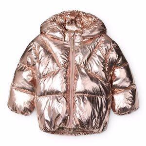 NEW WITH TAGS - Molo “Harpo” Shimmering Rose Gold Puffer Jacket